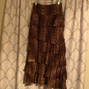 Nuggles Cheetah ruffled skirt